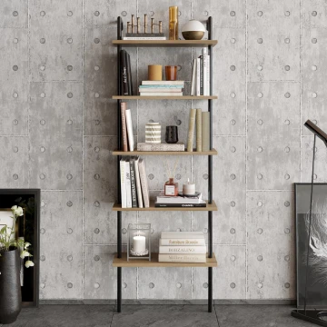 Libreria PAULA 174x60 cm marrone/nero