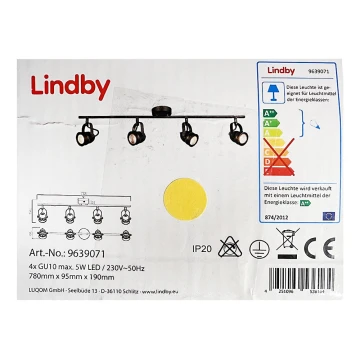 Lindby - Faretto LEONOR 4xGU10/5W/230V