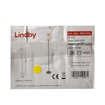 Lindby - Lampada da terra LED RGB dimmerabile FELICE 1xE27/10W/230V Wi-Fi