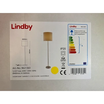 Lindby - Lampada da terra PARSA 1xE27/60W/230V