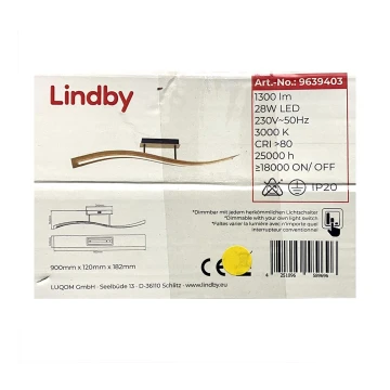 Lindby - Lampadario a plafone LED dimmerabile LARISA LED/28W/230V