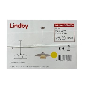 Lindby - Lampadario a sospensione con filo DOLORES 1xE27/60W/230V