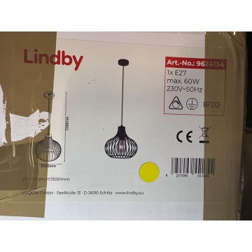 Lindby - Lampadario a sospensione con filo FRANCES 1xE27/60W/230V