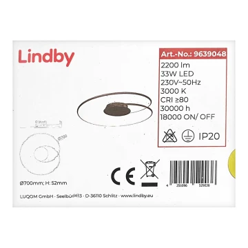 Lindby - LED Plafoniera JOLINE LED/33W/230V