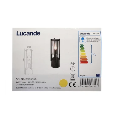 Lucande - Lampada da esterno BRIENNE 1xE27/15W/230V IP54