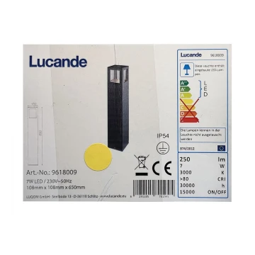 Lucande - Lampada da esterno NICOLA LED/7W/230V IP54