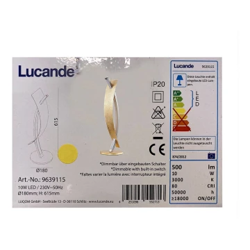 Lucande - Lampada da tavolo a LED MARIJA LED/10W/230V