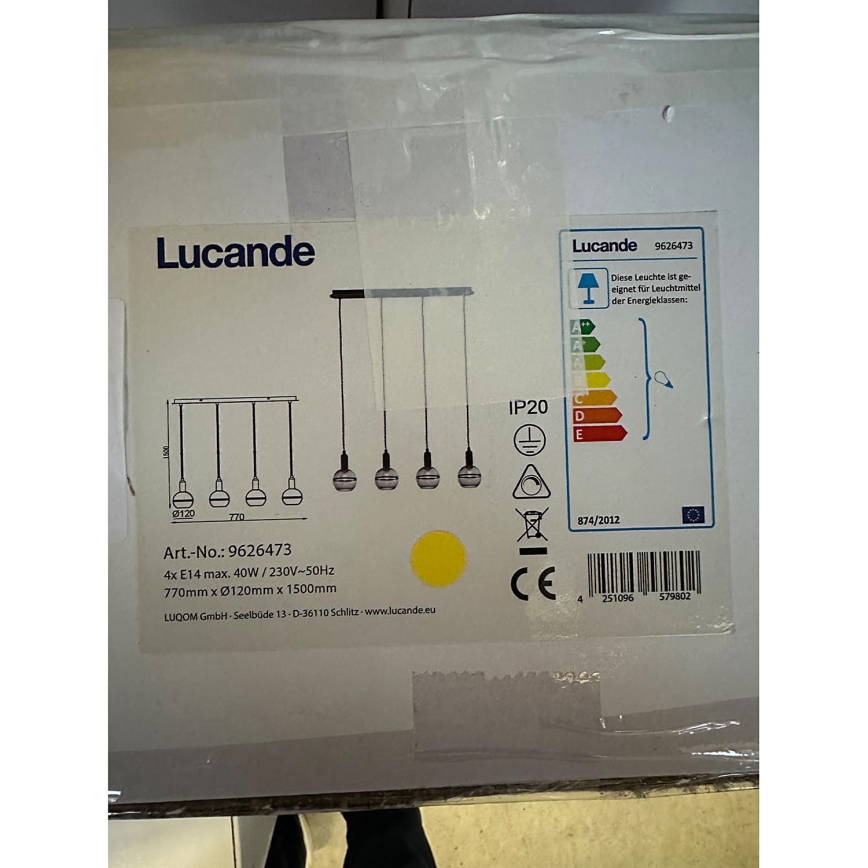 Lucande - Lampadario su filo ABLY 4xE14/40W/230V