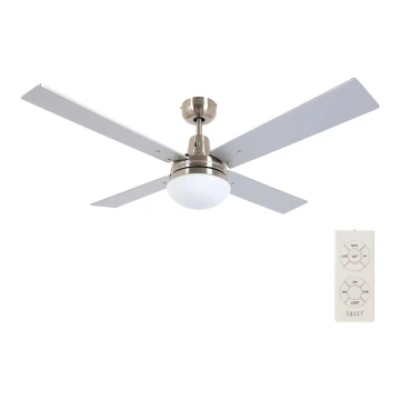 Lucci Air 210334 - Ventilatore da soffitto AIRFUSION QUEST 1xE27/60W/230V legno/cromo + telecomando