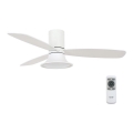 Lucci Air 210661 - Ventilatore da soffitto dimmerabile a LED FLUSSO 1xGX53/18W/230V bianco + telecomando