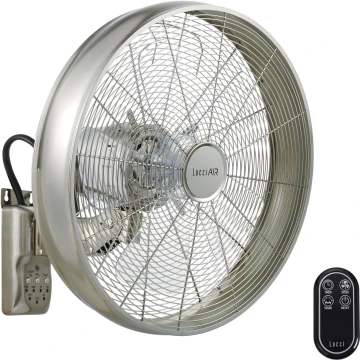 Lucci air 213126 - Ventilatore da parete BREEZE 55W/230V cromo opaco + telecomando