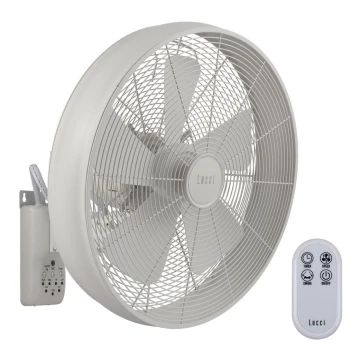 Lucci Air 213128EU - Ventilatore da parete BREEZE 55W/230V bianco + telecomando