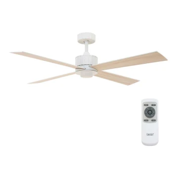 Lucci air 213171 - Plafoniera LED NEWPORT legno/bianco/beige + telecomando