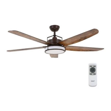 Lucci air 213175 - Ventilatore da soffitto dimmerabile a LED LOUISVILLE 1xGX53/18W/230V marrone + telecomando