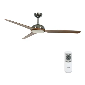 Lucci air 213301- LED Ventilatore da soffitto dimmerabile  UNIONE 1xGX53/12W/230V marrone/cromo+ telecomando