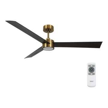 Lucci air 21610549- Ventilatore LED dimmerabile CLIMATE 12W/230V wengè/oro + TC