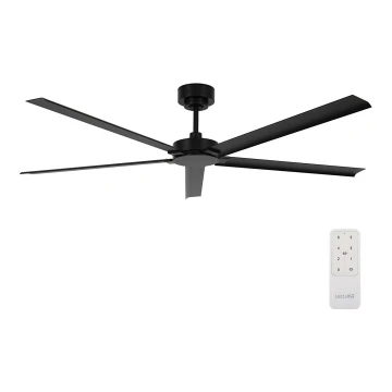 Lucci air 21616149 - Ventilatore da soffitto MONZA IP55 nero + telecomando