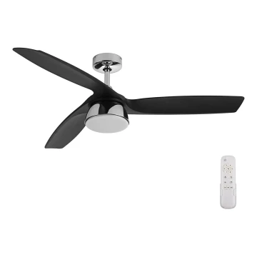 Lucci air 513072 - Ventilatore da soffitto dimmerabile a LED BRONX LED/18W/230V 3000/4000/6000K nero/cromo + telecomando