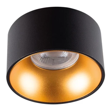 Luce da incasso MINI RITI 1xGU10/25W/230V nera/oro