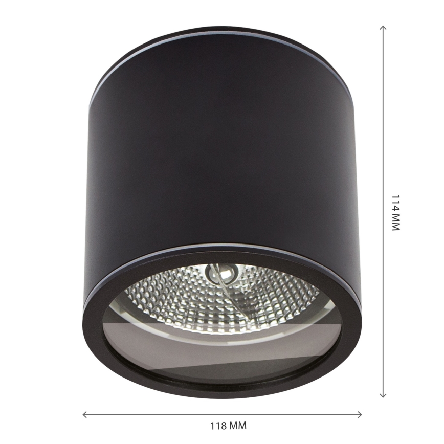 Luce Spot da bagno CHLOE AR111 1xGU10/15W/230V IP44 arrotondato nero