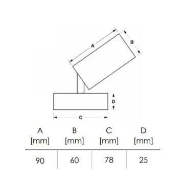 Luce Spot DEZ 1xGU10/30W/230V nero