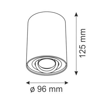 Luce Spot HADAR R1 1xGU10/10W/230V nero