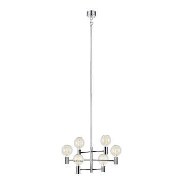 Markslöjd 106419 - Lampadario a sospensione con supporto rigido CAPITAL 6xE27/60W/230V cromo lucido