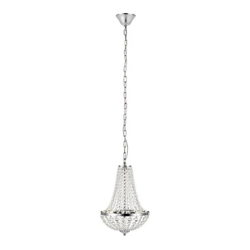 Markslöjd 107550 - Lampadario di cristallo da bagno a sospensione con catena GRÄNSÖ 2xG9/20W/230V IP44