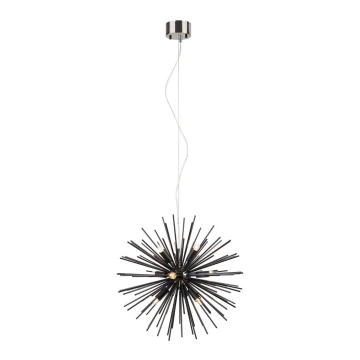 Markslöjd 108048 - Lampadario su filo SOLEIL 9xE14/20W/230V nero