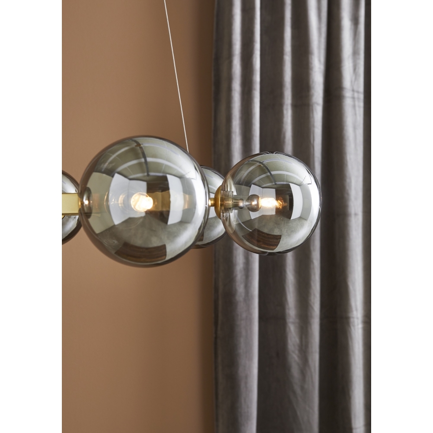 Markslöjd 108050 - Lampadario su filo CIRCLE 6xG9/20W/230V oro