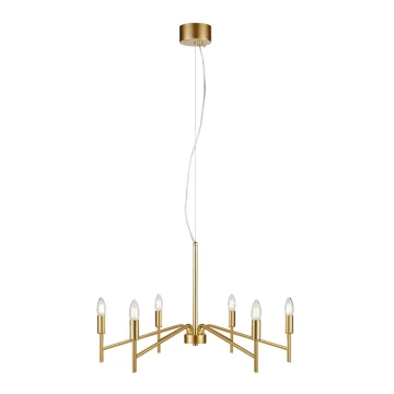 Markslöjd 108210 - Lampadario con filo MONARCH 6xE14/18W/230V oro