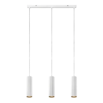 Markslöjd 108466 - Lampadario a sospensione con filo COSTILLA 3xGU10/7W/230V bianco