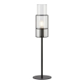 Markslöjd 108555 - Lampada da tavolo TUBO 1xE14/40W/230V 50 cm nero/clear