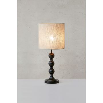 Markslöjd 108575 - Lampada da tavolo OCTO 1xE27/40W/230V beige/nero