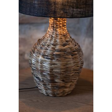 Markslöjd 108770 - Lampada da tavolo PAGLIA 1xE27/40W/230V nero/rattan