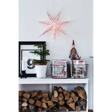 Markslöjd 703553 - Decorazione natalizia ELIN 1xE14/25W/230V bianco/rosso 75 cm