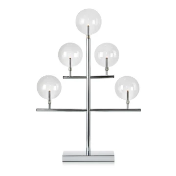 Markslöjd 704820 - Candelabro di Natale MAESTRO 5xE5/0,8W/230/12V cromo