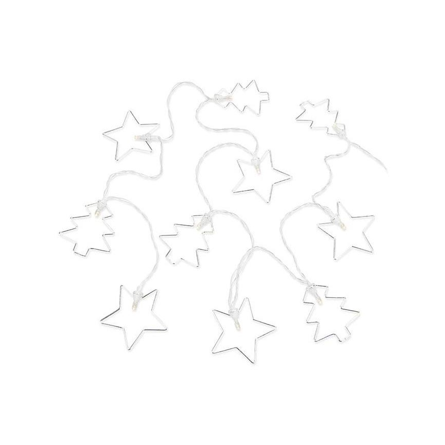 Markslöjd 705436 - Catena natalizia LED TRI 10xLED/2xAA 1,65m bianco caldo