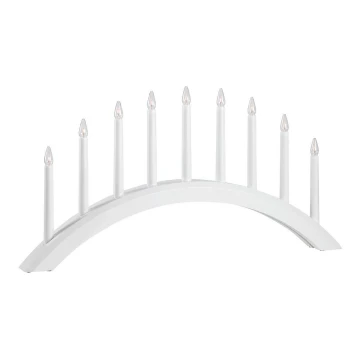 Markslöjd 705954 - Candelabro natalizio AVENTO 9xE10/3W/230V bianco