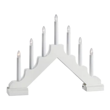 Markslöjd 706051 - Candelabro natalizio a LED EVELIN 7xLED/3W/230V bianco