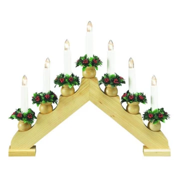 Markslöjd 8314,300 - Candelabro natalizio TOMAS 7xE10/3W/230V