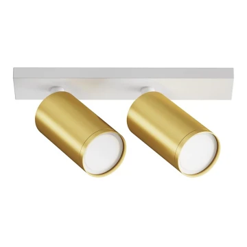 Maytoni C051CL-U-2WMG - Faretto FOCUS 2xGU10/10W/230V oro/bianco