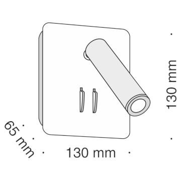 Maytoni C175-WL-01-6W-B - Luce Spot da parete a LED IOS LED/9W/230V nero