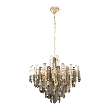 Maytoni DIA200PL-08G - Lampadario a sospensione con catena FLARE 8xE14/40W/230V