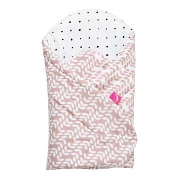 MOTHERHOOD - Coperta Swaddle con rinforzo in cocco CLASSICS 75x75 cm rosa