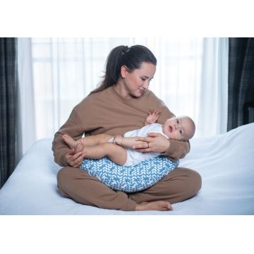 MOTHERHOOD - Cuscino da allattamento CLASSICS blu