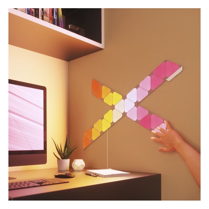 Nanoleaf - PACK 10x LED RGB Pannello dimmerabile TRIANGOLI LED/0,5 Wi-Fi