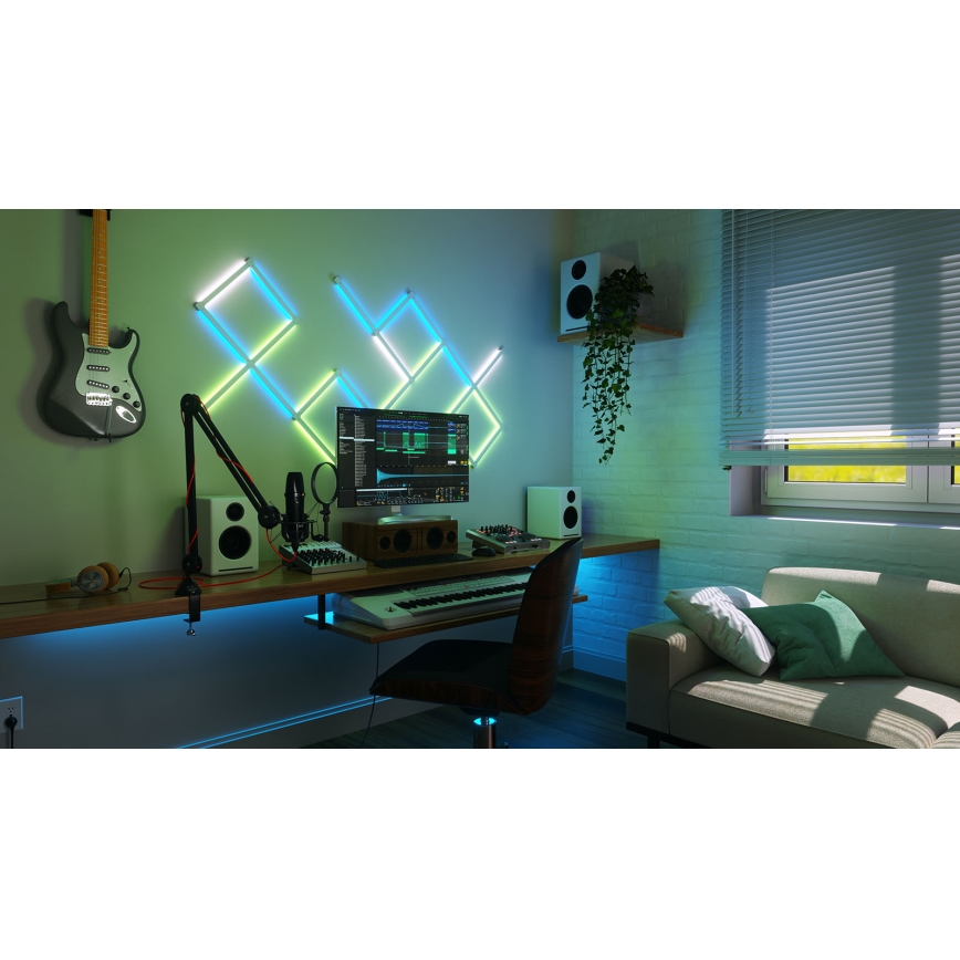 Nanoleaf - SET 4x LED RGBW Dimmerabile rotaia LINES LED/2W/230V 1200-6000K Wi-Fi