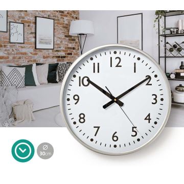 Orologio da parete diametro 38 cm 1xAA bianco