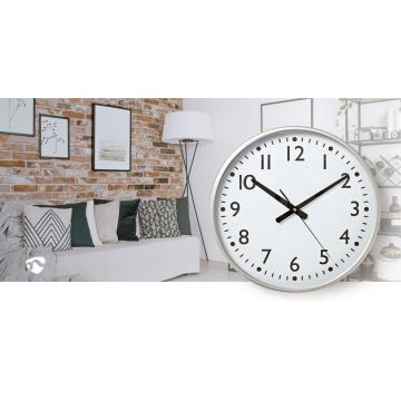 Orologio da parete diametro 38 cm 1xAA bianco